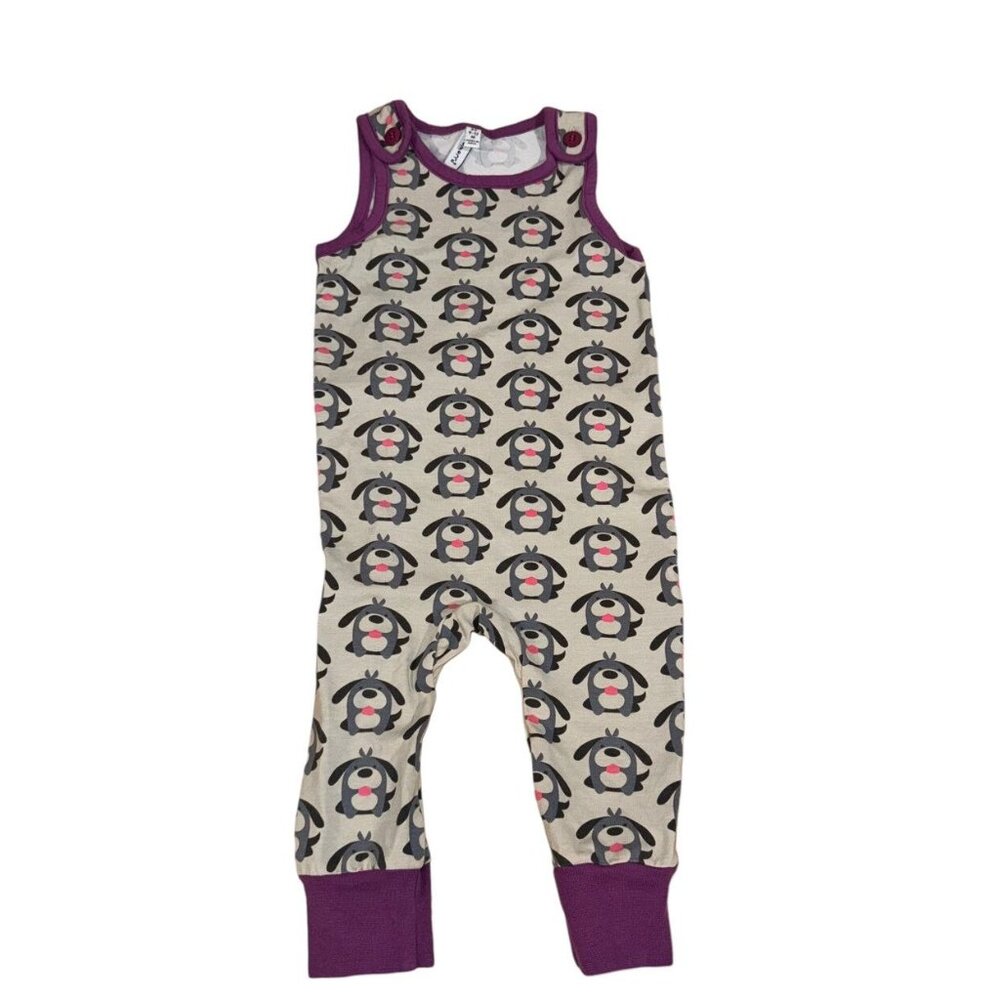 Maxomorra Dog Playsuit Romper Size 74/80 9-12 Months